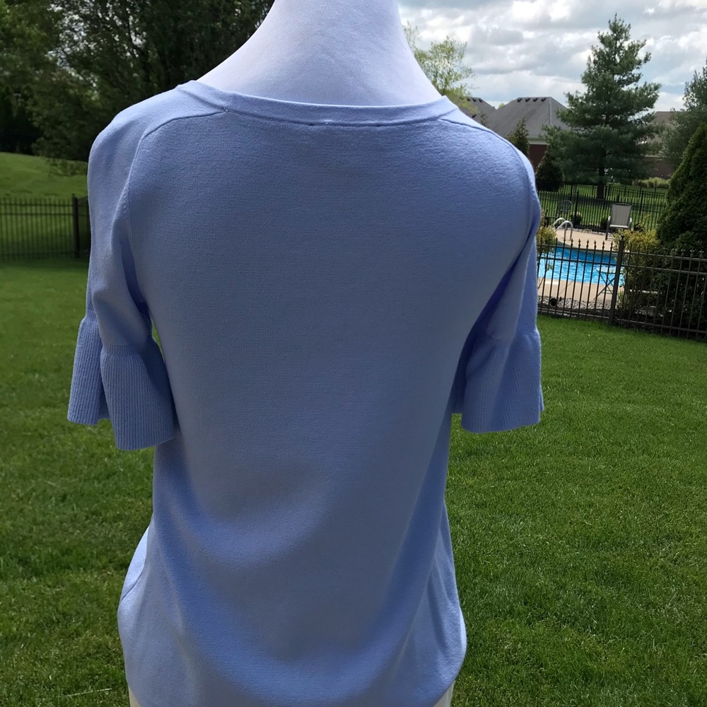 Ann Taylor periwinkle blue top - Picture 3 of 5